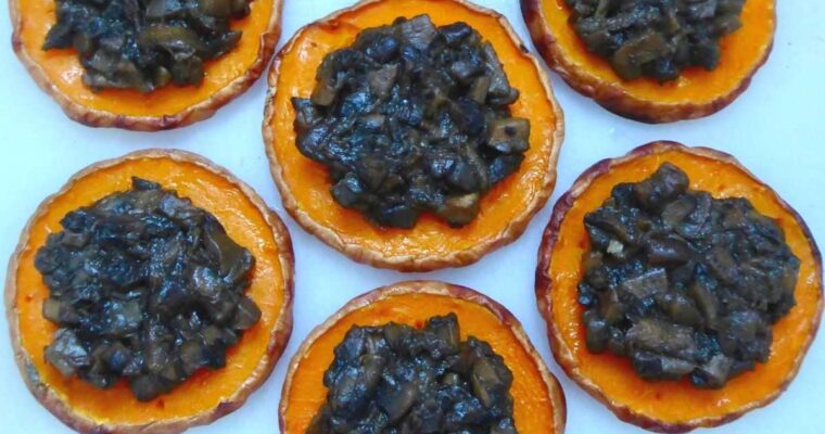 Butternut Squash Slices With Mushroom Duxelles