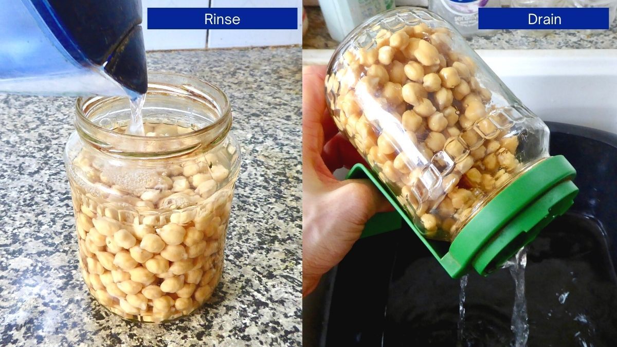 rinse and drain chickpeas