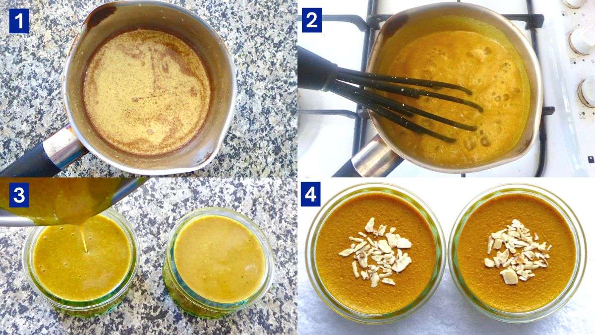 step by step process for making panna cotta