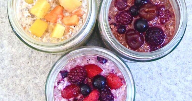 Overnight Oats With Frozen Fruit (3 Flavours)