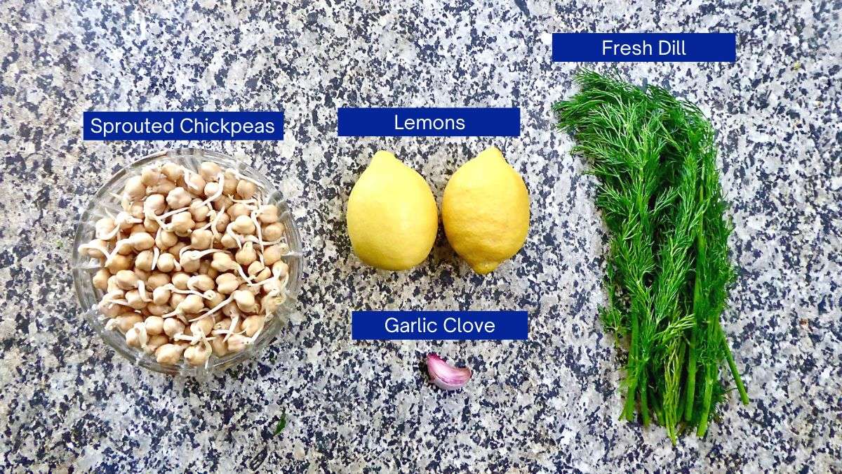 sprouted hummus ingredients