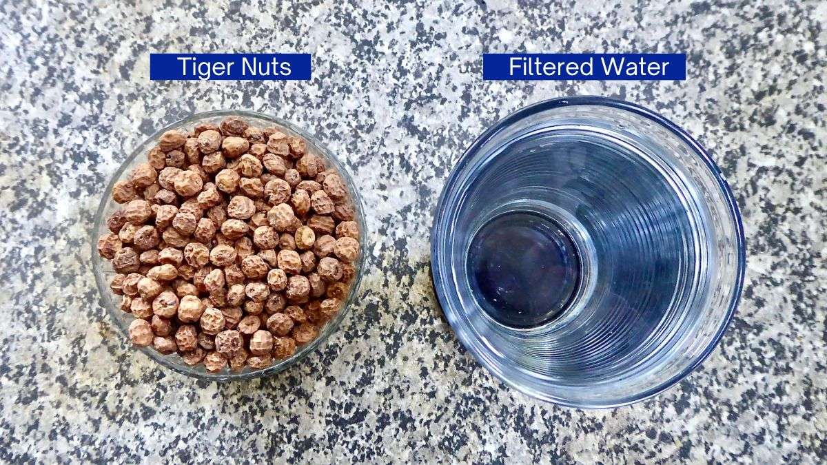 tiger nut milk ingredients - tiger nuts and filtered water